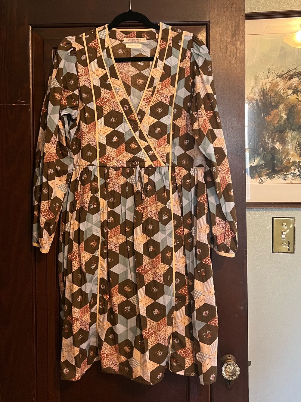 Shortened Christy Dawn Sona dress in Solstice Patchwork, size M